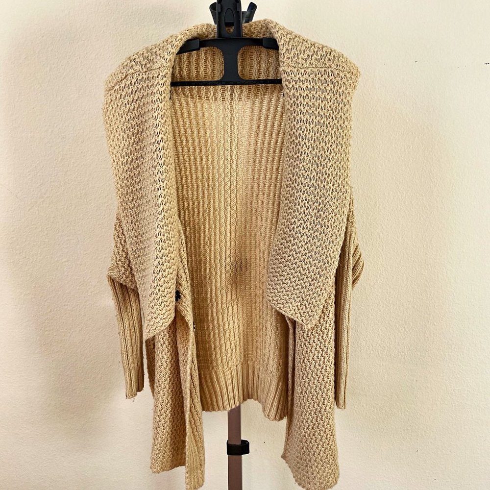 Wool Knit Wrap Sweater - image 3